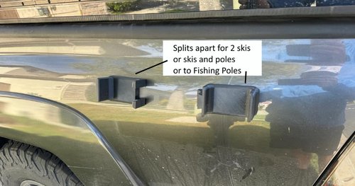 Magnetic Car Mount for Ski, Snowboard and Fishing Rod, TPU Material, N52 Neodymium Magnets, USA Made