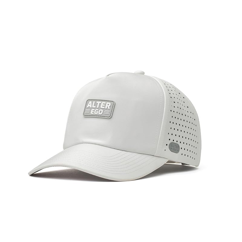 Alter Ego Traveler Splash Performance Hat – White/Grey One Size, Lightweight Water-Repellent Cap