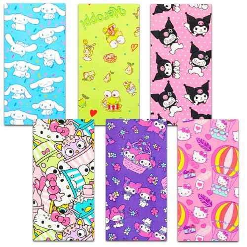 SANRIO Hello Kitty and Friends Towel Set - Bundle with 6 Hello Kitty Microfiber Bath Towels Plus More Pool, Beach and Bathroom Set