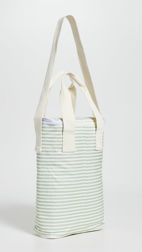 SunnyLife Women's Light Cooler Drinks Bag, Sage Stripe, One size