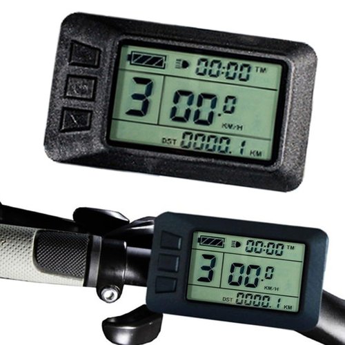 Electric Bike LCD Display Meter, E-Bike Display Meter Control Panel With 5-pin Waterproof USB Interface Kit For KT-LCD7 USB Display Meter Cycling Panel