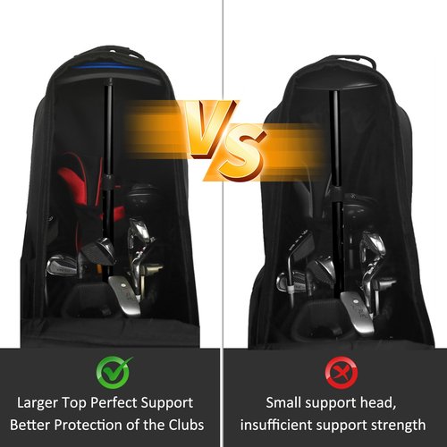 GearRoot Portable Golf Travel Bag Support Pole, Umbrella-Shaped Anti-Impact Support Cover Protector and Aluminum Alloy Rod, Golf Club Travel Bag Support System Protect Clubs from Impact, Blue