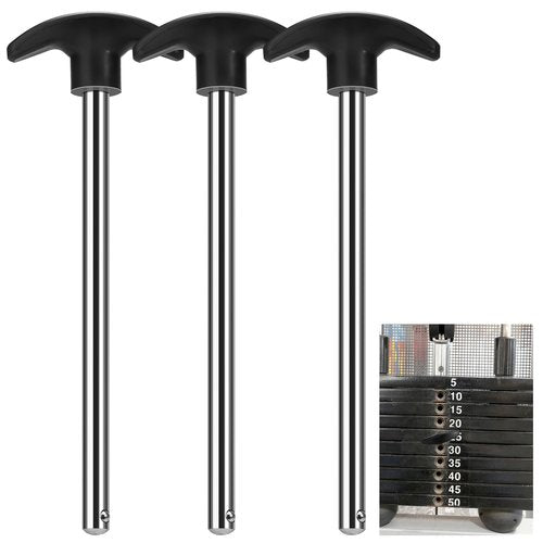 3pcs Weight Stack Pin, Gym Pins for Weight Stack,Weight Lifting Pins for Universal Home Commercial Gym Strength Training Equipment Machine Pin Insert Accessories（3/8" Diameter / 6" Locking Space）