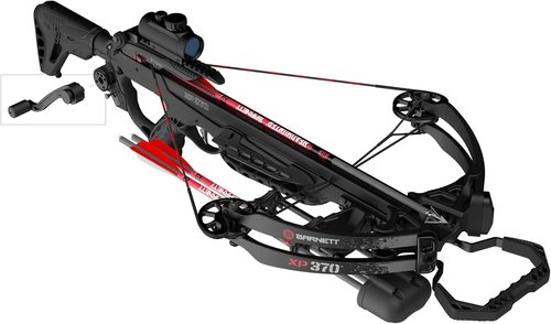 Barnett Explorer XP370 - Compact and Lightweight Crossbow. 370FPS, Adjustable Butt Stock, Illuminated Red Dot Scope, with Headhunter Bolts, Side Mount Quiver and Precision Textures, with CCD