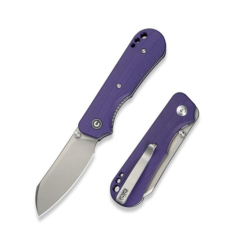 CIVIVI Crabby Pocket Knife, EDC Folding Knife for Men Women with Swedish 14C28N Blade Contoured G10 Handle, Designed by Ken Onion Jr. C24055-2