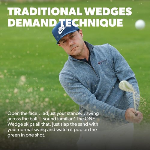 Performance Golf ONE Wedge | Accelerates The Club Through Any Lie | Solid Shots | No Chunking | Gets You On The Green in One Shot (56 Degrees, Right)