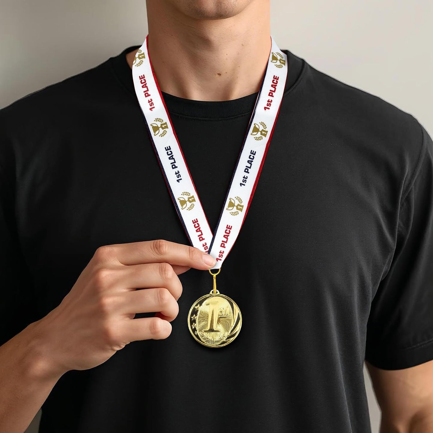 All Quality 1st 2nd 3rd Place Midnite Star Award Medals - 3 Piece Set (Gold, Silver, Bronze) Includes Neck Ribbon