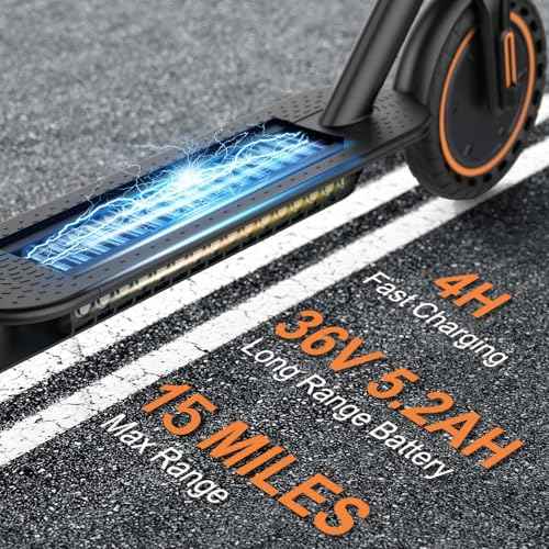 VOLPAM Electric Scooter, 350W/500W Powerful Motor, 8.5"/10" Solid Tires, 19/22Mph, 28/21/12 Miles Range,Dual Braking