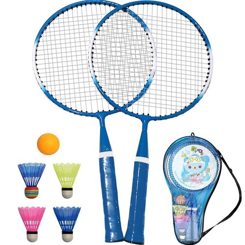 TINTON LIFE 1 Pair Badminton Racket for Boys and Girls Indoor/Outdoor Sport Game(Blue)