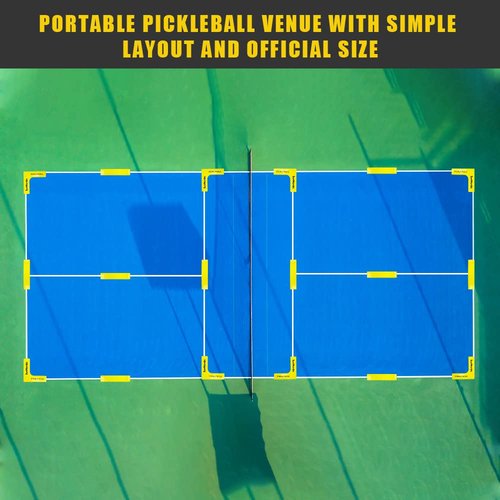 SunNordic Pickleball Court Marker Kit, Official Size Pickleball Court Lines Set with Drawstring Bag, Create Your Own Pickleball Court for Driveway, Backyard, Park & Lawn