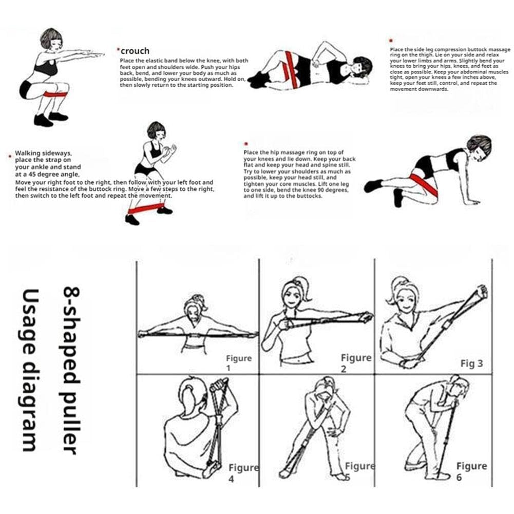 11Pcs Yoga Sets for Women Pilates at Home Equipment, Pilates Essentials Kit for Women, Magic Ring Booty Bands for Working Out Glutes Yoga Ball Resistance Band Yoga Bands for Stretching