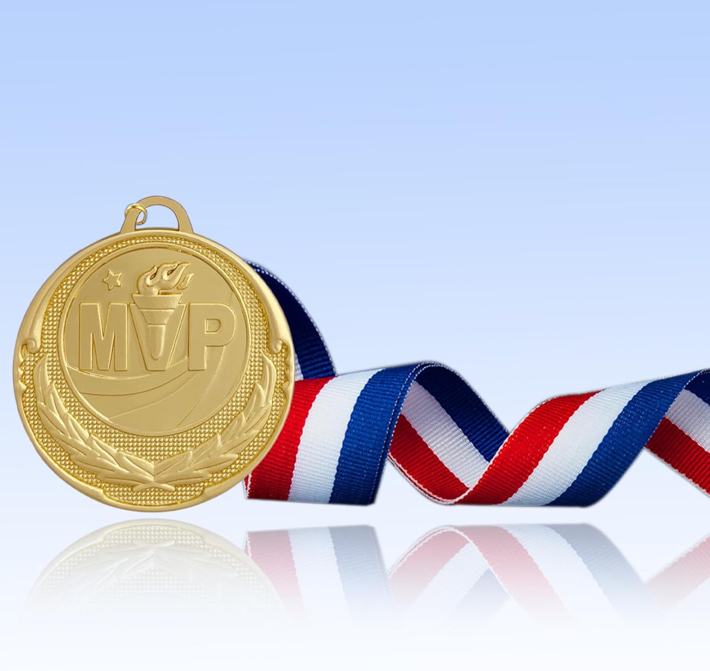 12 Pieces Gold Medals for Awards - Winner Medal Metal with Neck Ribbon Prizes for Kids, Adults, Sports Day, Spelling Bees, Competitions, Party, 2 Inches