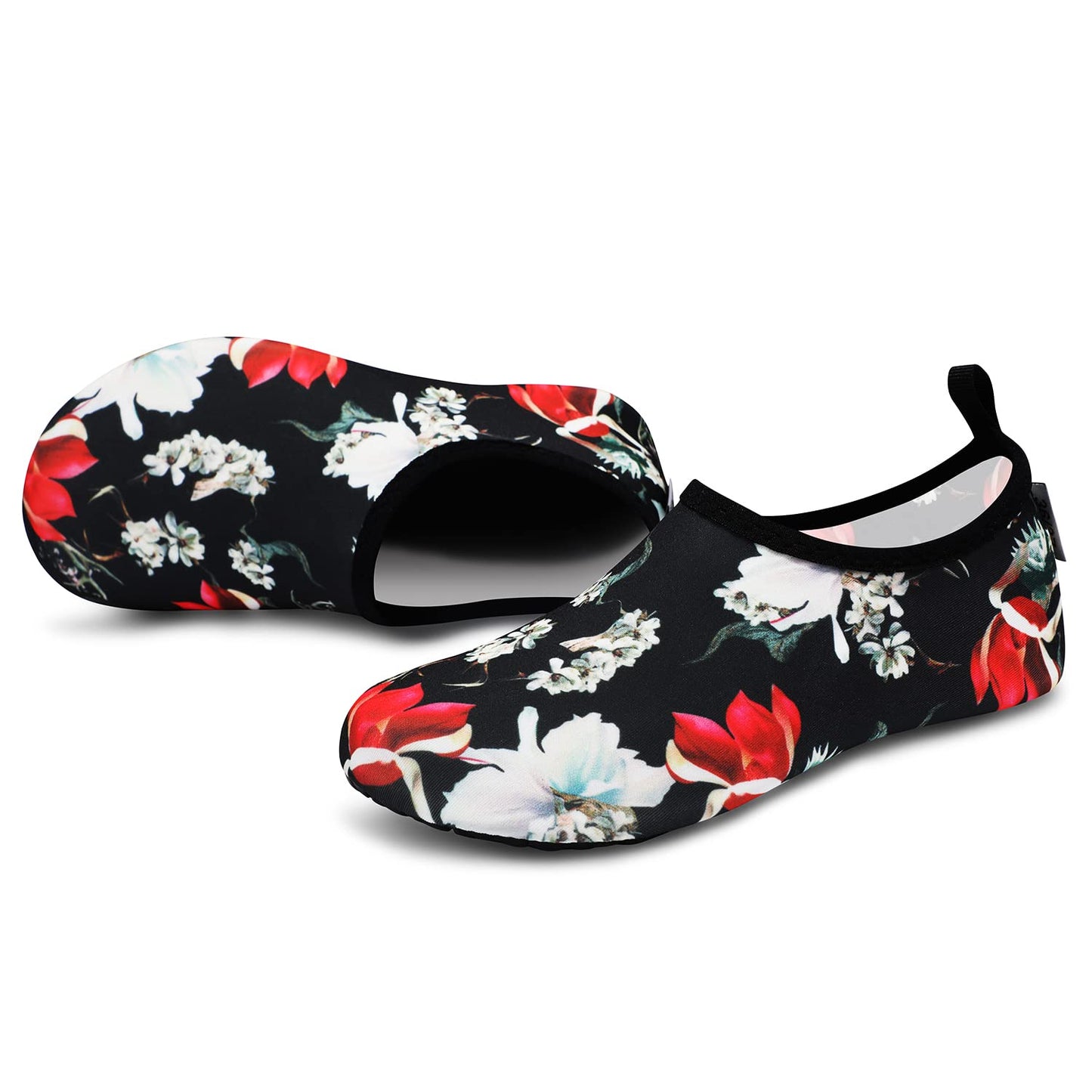 VIFUUR Water Sports Unisex Shoes Black Flower - 5.5-6.5 W US/ 4.5-5.5 M US (36-37)