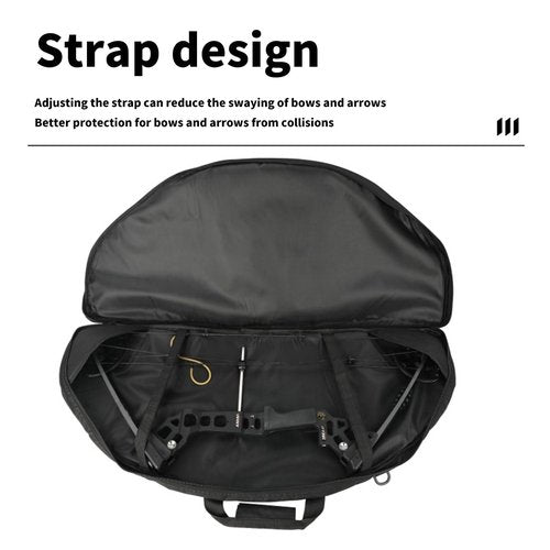 Laikoutd Light Weight Compound Bows Case Holder Soft Carry Bows Bag With Arrows Quivers Pocket Portable Carrying Bows Case Bag