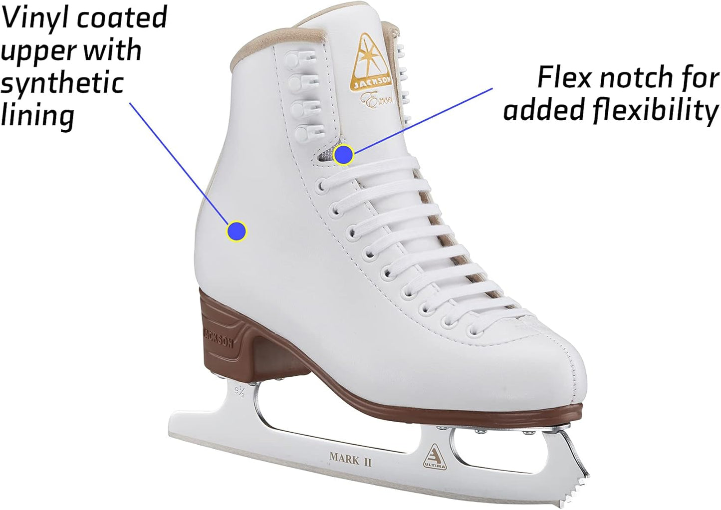 Jackson Ultima Excel Women's/Girls Figure Ice Skates, Medium Width