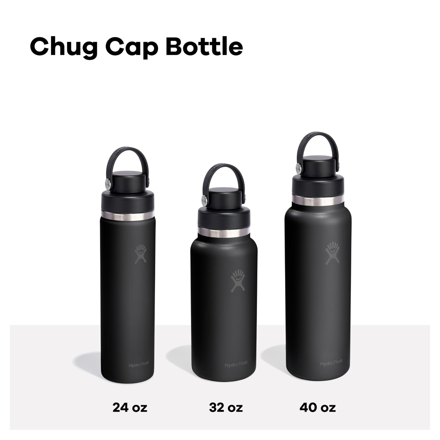 Hydro Flask Water Bottle - Insulated Stainless Steel - Wide Mouth Flex Chug Lid, Non Spill, Leakproof in 24 Oz Shale Gray