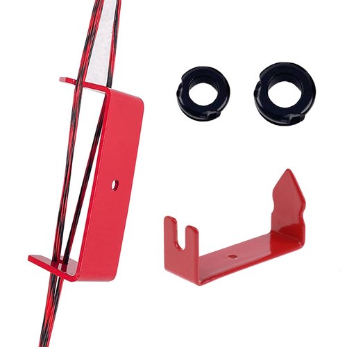 Archery Peep Sight, 1/4" 3/16" Peep Sight or Tubing peep Sight with Bow String Splitter Bowstring Separator Tool for Compound Bow (Black -1/4'' and 3/16")