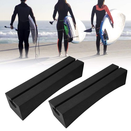 PerGar Car Roof Rack, Eva Soft Oval Car Roof Racks, One Pair Black Outdoor Portable Car Roof Racks, Car Surfboard Racks