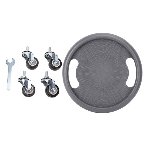 NOENNULL 4-Wheel Roller Trainer for Enhanced Core Strength and Fitness Roller Sliding Disc, Odorless Premium Workout Device with 360 Degree Rotation, Stability for Home Gym (Grey)