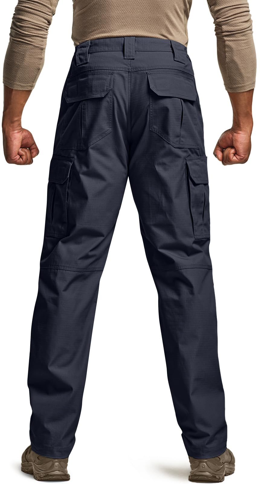 CQR Men's Tactical Pants, Water Resistant Ripstop Cargo Pants, Lightweight EDC Work Hiking Pants, Outdoor Apparel, Raider Police Navy, 30W x 30L