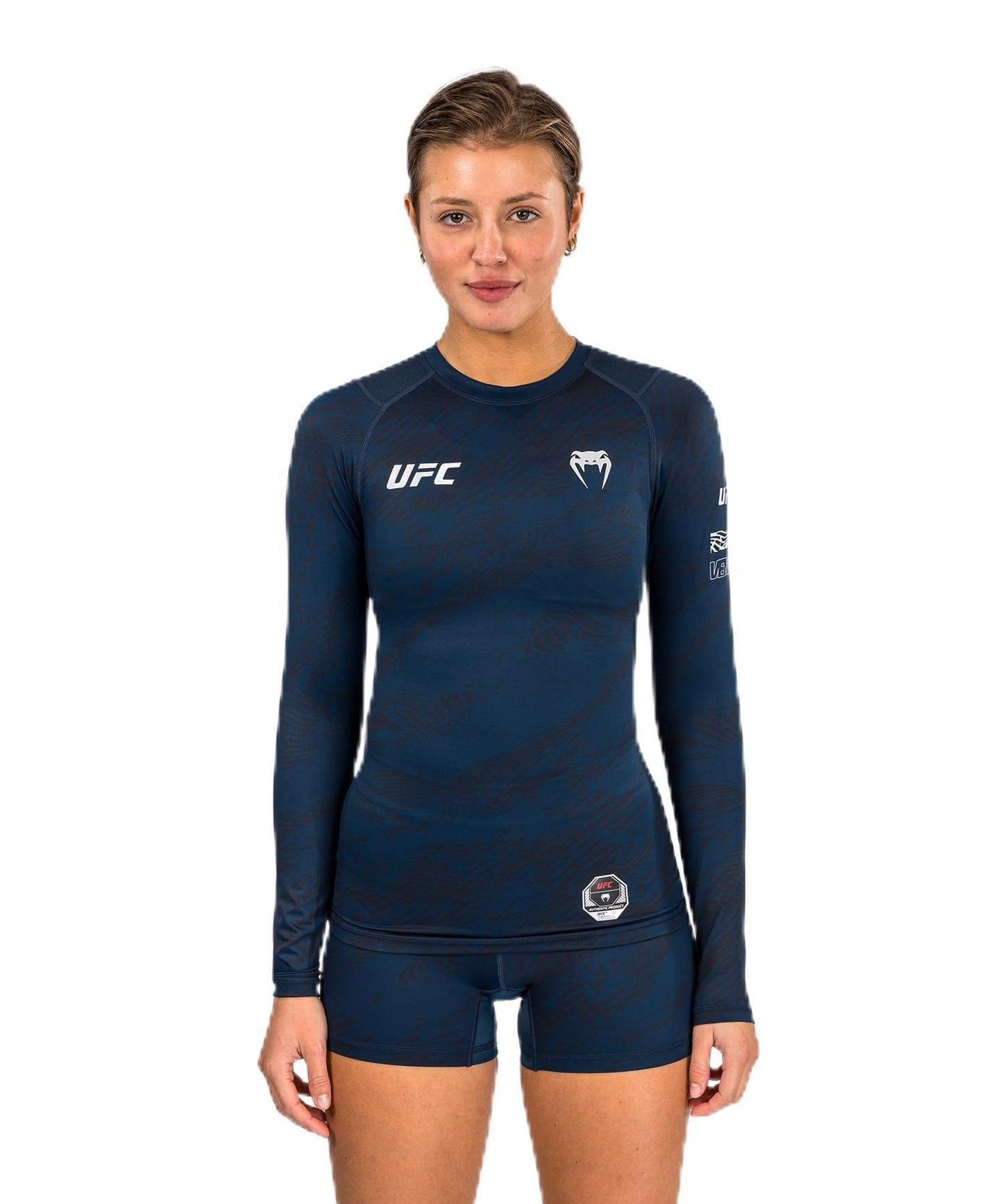 Venum Women's Standard Fight Week Performance Long Sleeve Rashguard, Oceanic Blue