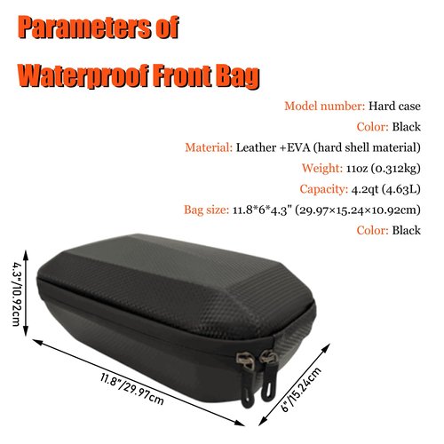 Yokoma Balance Car Waterproof Front Bag Electric Scooter Water Resistance Bag Bike Balance Hanging Bag, Black