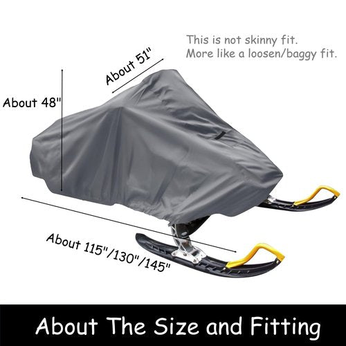 King Mills Waterproof, UV-Proof Snowmobile Cover Trailerable, Universal to Snowmobiles from Polaris, Ski Doo/Skidoo, Arctic Cat.L