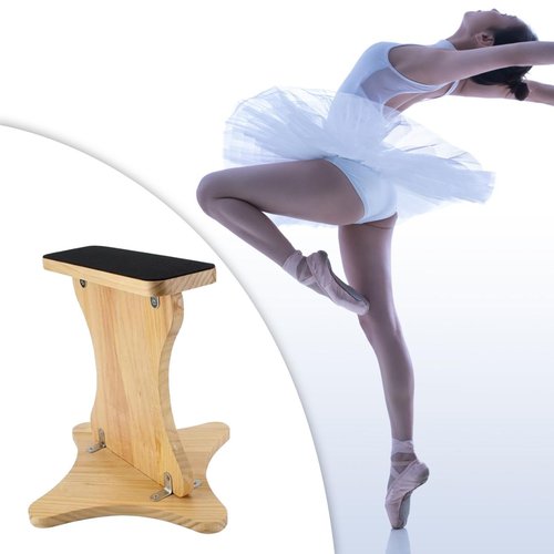 Vaveren Cheerleading Balance Trainer, Wooden Cheer Flyer Stand Accessory, Versatile Athletic Balance Board, Improve Balance Flexibility Trainer for Sports Home Gym Flexibility Core Strength