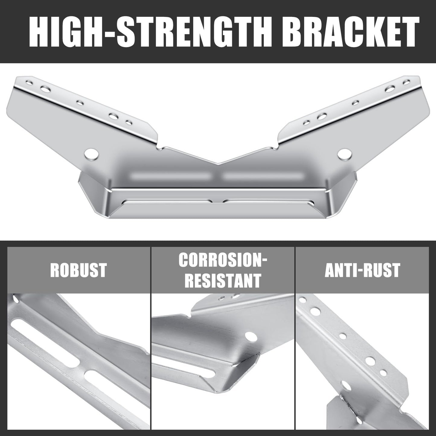 DaisyInner 8 Pcs Pontoon Wing Brackets Pontoon Trailer V Wing Bunk Galvanized Bracket Pontoon Boat Trailer Guides Lift Cradle Cleats Boat Trailer Parts Accessories