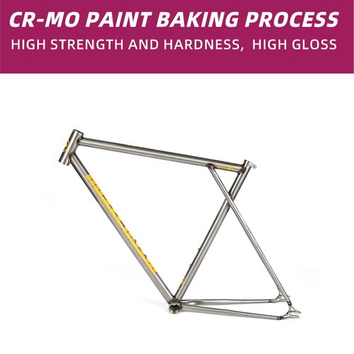 POLSO FM007 INTRO7 Fixed Gear Bicycle Frame CR-MO Track Frameset for Cycling 52cm and 55cm GT Cross Version (Cr-Mo Frame, 55cm(170-180cm))