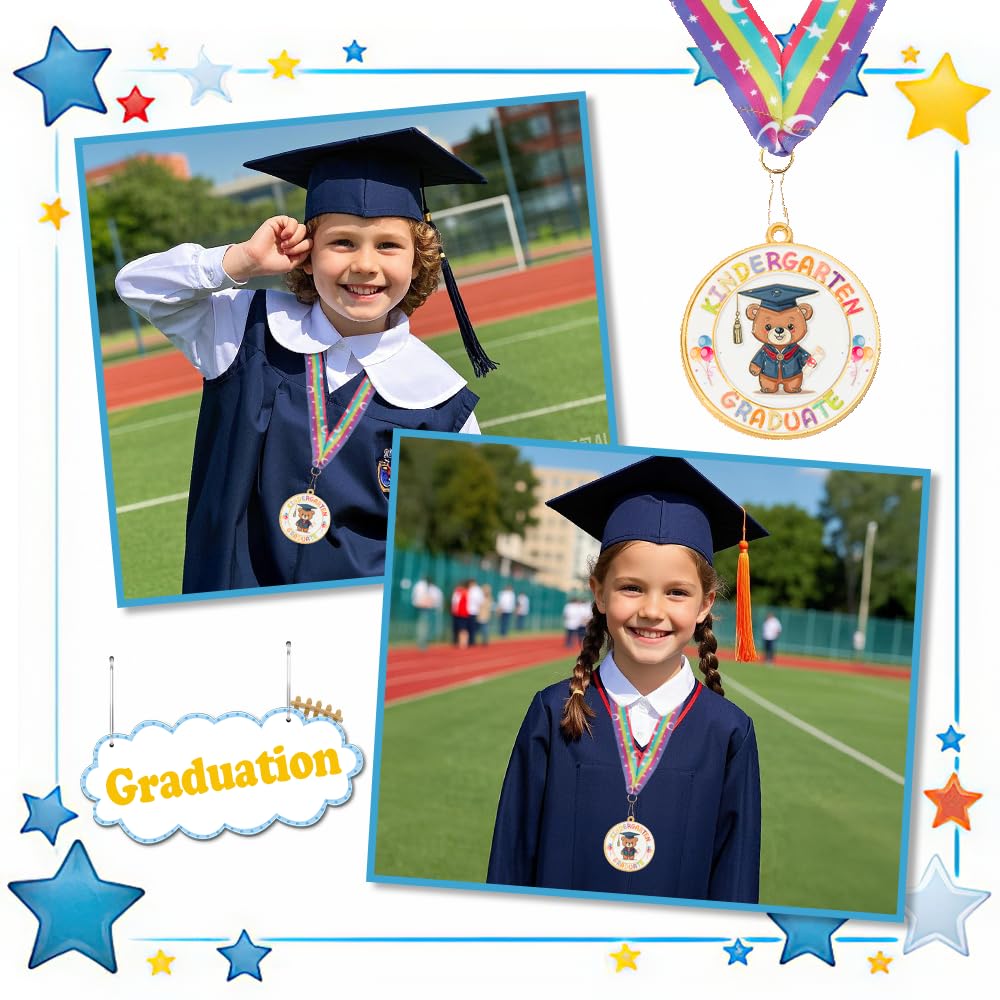 Preschool Kindergarten Graduation Medal, Preschool Kindergarten Congrats Graduation Medal for Kids, Metal Medals Awards Medallion with Neck Ribbon for Kids Students Graduate Gift Party Decoration 2026