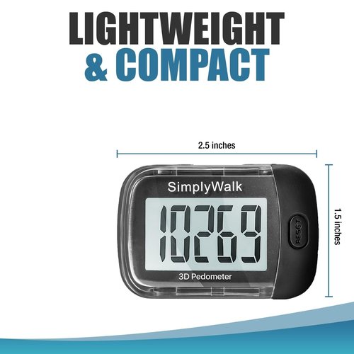Simple Pedometer for Walking, Step Counter with Large Display, for Women Men Kids Seniors
