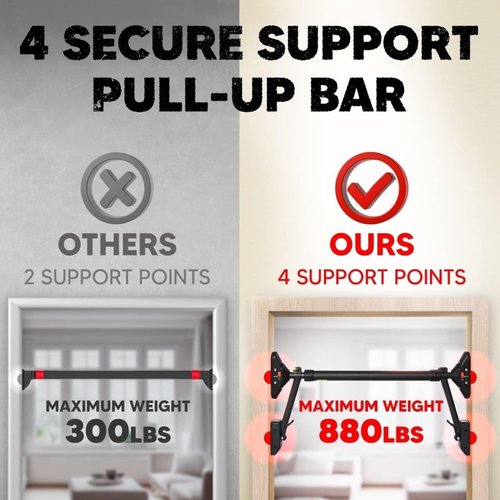Pull Up Bar/Chin up bar Upper Body Workout Bar, Super load-bearing: Dual Security Locking, Two-way Support Fitness Strength Training Equipment