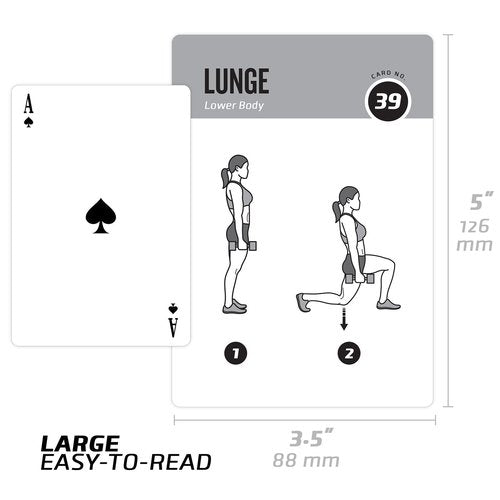 NewMe Fitness Dumbbell Workout Cards, Instructional Fitness Deck for Women & Men, Beginner Fitness Guide to Training Exercises at Home or Gym (Dumbbell, Vol 1)
