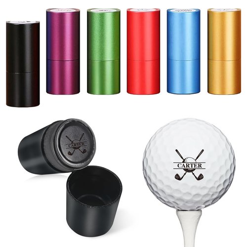Sunamd Personalized Golf Ball Stamp, Custom Golf Ball Marker Stamp, Create Your Unique Mark on Golf Balls, Waterproof Golf Ball Stamper, Golf Accessories Customized Gifts (Black)