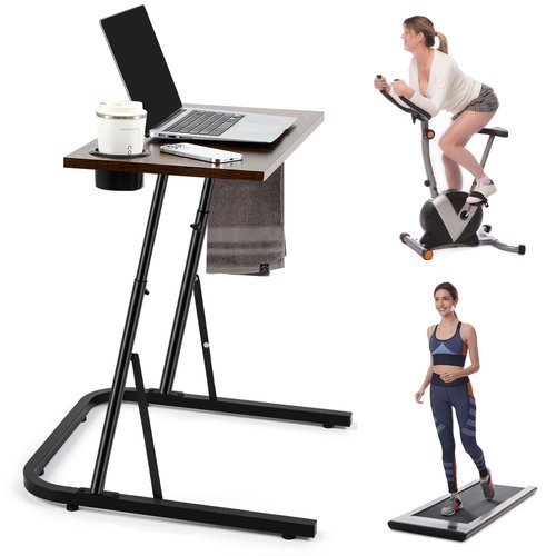 Weysat Adjustable Bike/Treadmill Trainer Fitness Desk for Treadmill, Spinning Cycling Workstation Standing Table, Indoor Cycling Training Standing Table, Indoor Workstation Bike Desk