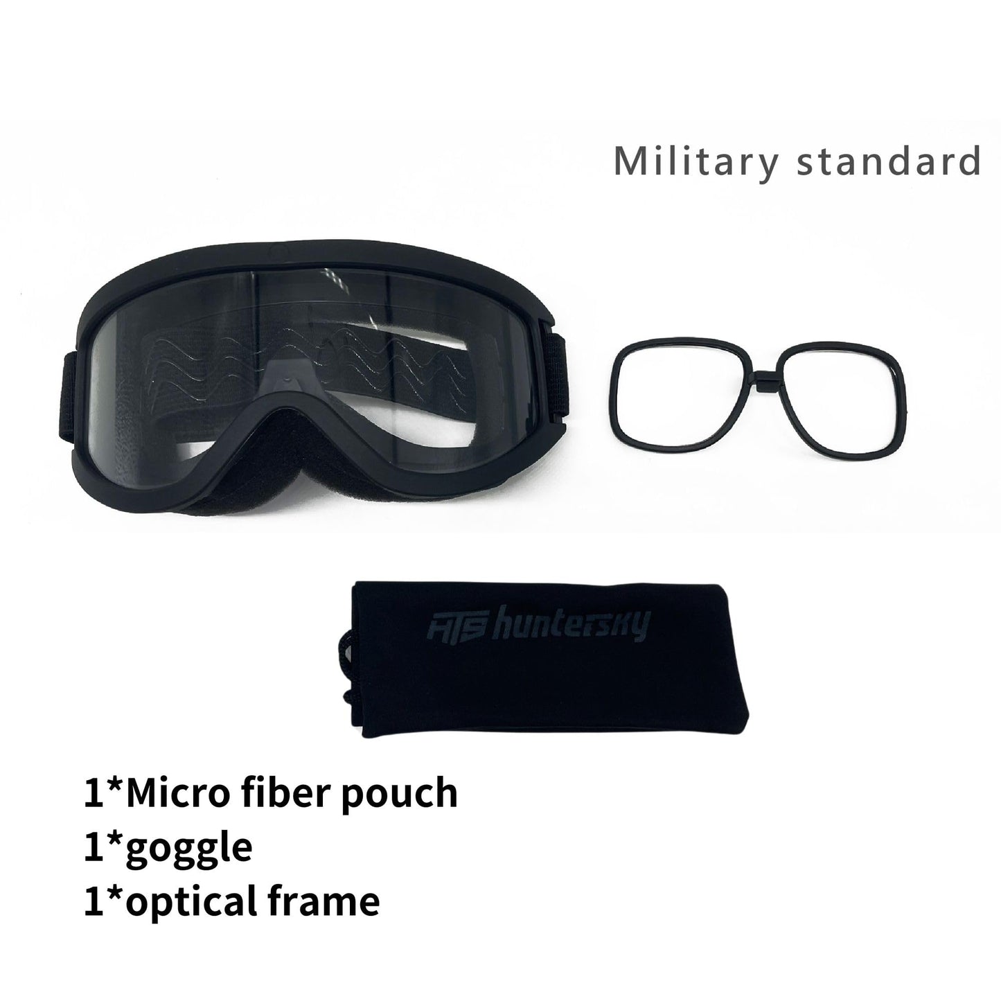 HUNTERSKY Safety Goggles Military Grade for Men and Women UV Eye Protection for Shooting Tactical and Extreme Sports ballistic airsoft paintball anti-fog clear lens