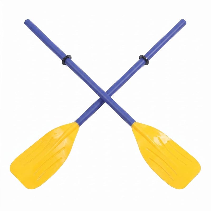 Kids Kayak Paddles – Lightweight Plastic Canoe Paddles, 2-Pack, Yellow