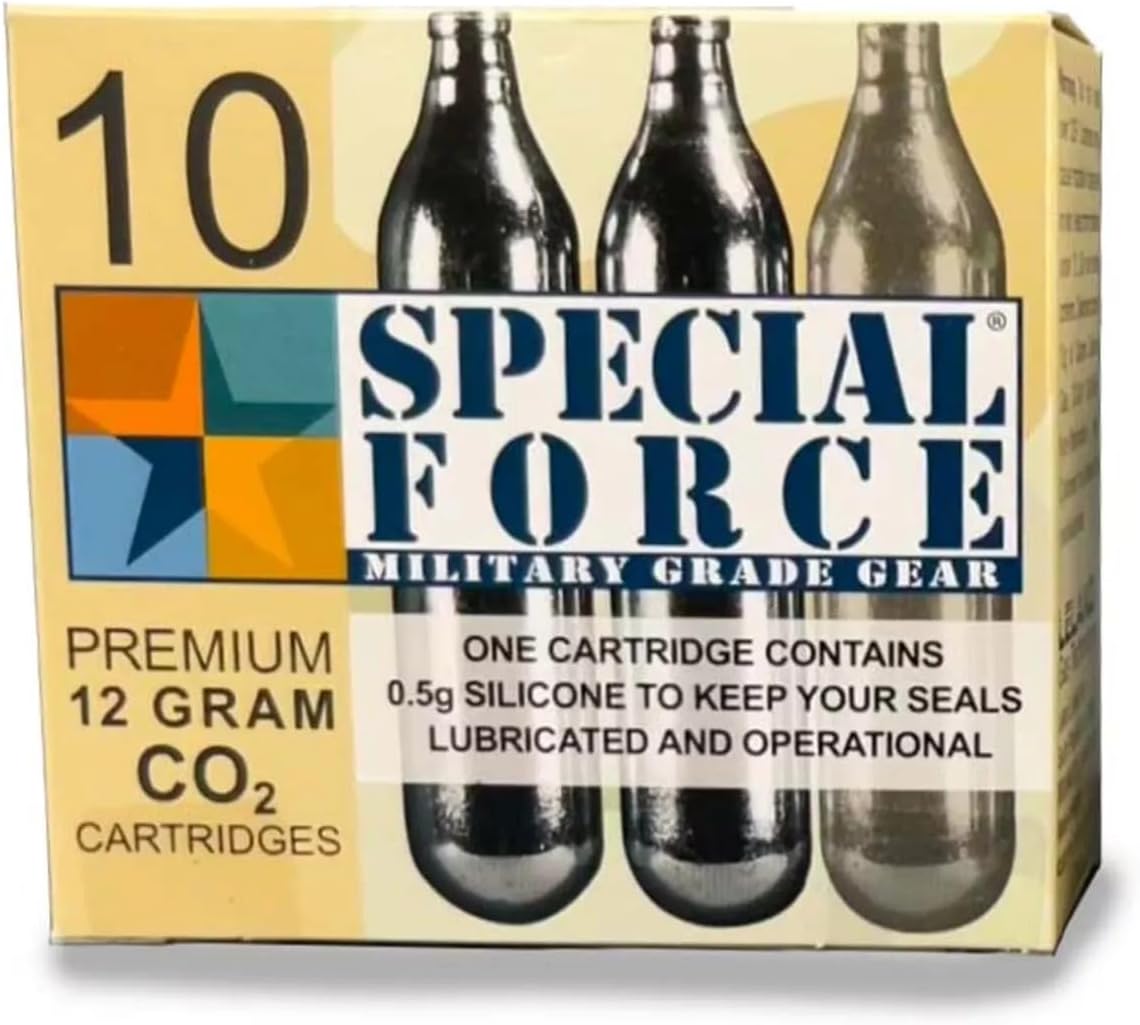 10 PK 12 Gram Special Force CO2 cartridges with Oiler for Byrna w/Boost/LE/HDXL