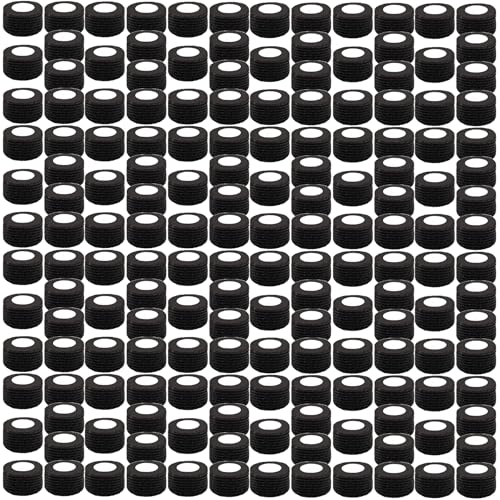 Self Adhesive Bandage Wrap 1 Inch x 5 Yards Black - 168 Rolls for First Aid & Support (Variation: Black / 1 Inch)