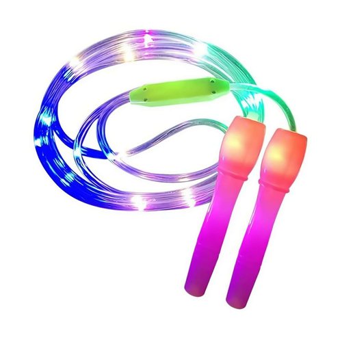 LED Light Up Jump Rope for Kids, Colorful Skipping Rope with Rubber Handle & Grip, Lightweight Glowing Skipping Rope, Kids Gifts for Fitness and Workout