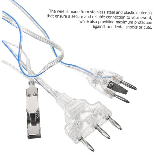 SUPVOX Professional Fencing Foil Cord Impact-Resistant Hand Wire for Comfortable Fit and Secure Connection Multi-Function Fencing Equipment for Sports Enthusiasts