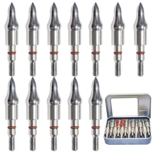 Field Points arrowheads 150 Grains Archery Field Points, 5/16" Stainless Steel Screw in Archery Field Tips and Broadheads (1 Dozen 12 PCS)