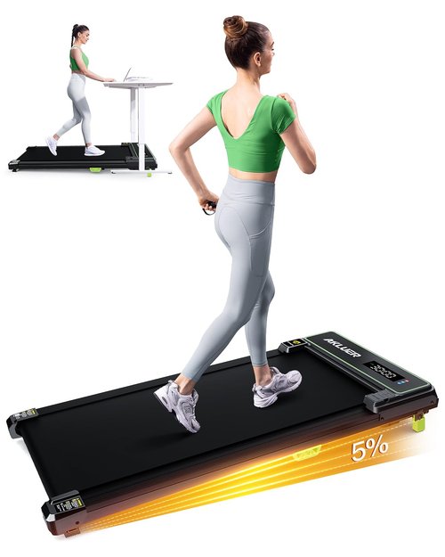 AKLUER Walking Pad with Incline, Under Desk Treadmill for Home, 2.5HP Portable Treadmills with Remote Control, 4 in 1 Incline Treadmill with LED Display