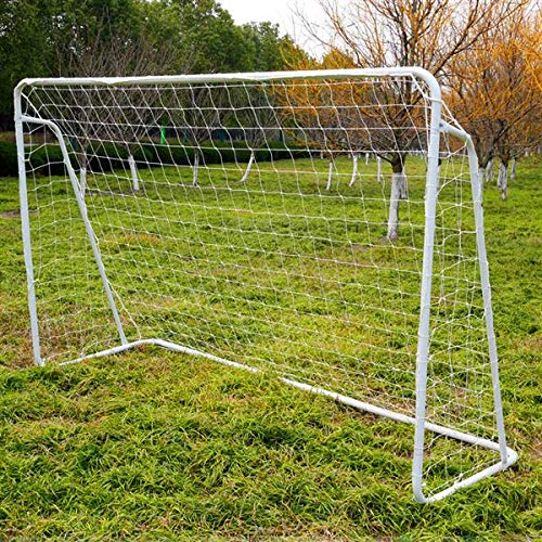 Soccer Goal Net for Kids Adults,8' x 5' Soccer Goal Training Set with Net Buckles Ground Nail,Metal Pipes and PE Net,Quick Assembly,for Garden, Courtyard, Park, Beach.
