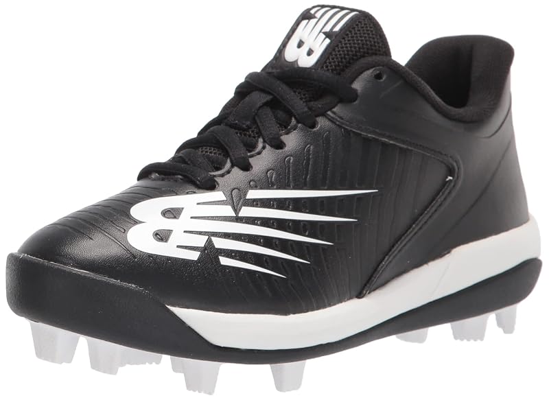 New Balance Kids 4040 V6 Molded Baseball Shoe - Black/White +2 Little Kid