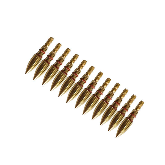 12PCS Arrow Points Tips 75 90 100 125Grain Broadheads Arrow Head Hunting Shaft ID6.2mm Archery Accessories Bows (100grain Gold)