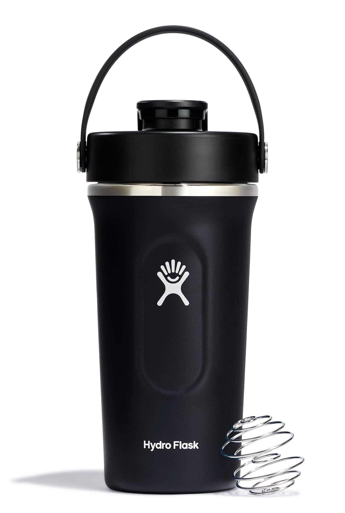 Hydro Flask Shaker Bottle – Insulated Stainless Steel Gym Bottle for Pre Workout & Protein 24 Oz Black
