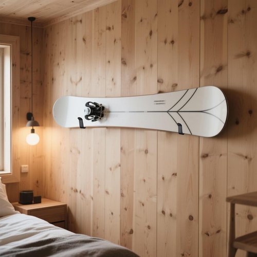Kvlniqs 4 Pack Snowboard Wall Mount Clips, Horizontal Skateboard Wall Mount with Screws, Snowboard Display Stand, Indoor Snowboard Storage, Snowboard Wall Rack Storage and Display for Room, Garage