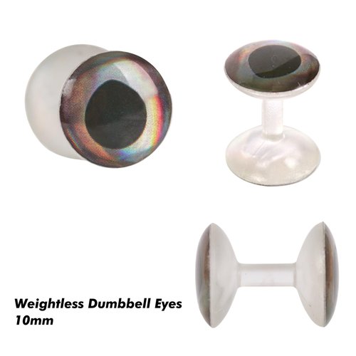 Maxcatch Weightless Dumbbell Living Eyes, 4D Realistic Resin 25PCS Fly Tying Materials (6mm)